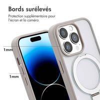 Accezz Coque Ring Stand avec MagSafe Apple iPhone 14 Pro - Gris