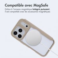 imoshion Bookcase transparente avec MagSafe Apple iPhone 18 Pro Max / 17 Pro Max - Beige