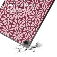 imoshion Coque tablette Design Trifold Samsung Galaxy Tab A11 Plus / A9 Plus - Bloom Love Blush