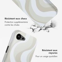 Selencia Coque arrière Vivid avec MagSafe Apple iPhone 17e / 16e - Desert Waves Beige