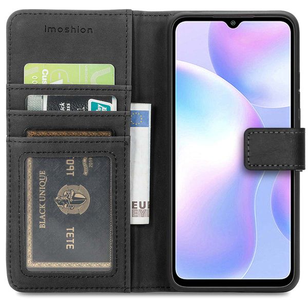 imoshion Étui de télephone portefeuille de luxe Xiaomi Redmi 9A - Noir