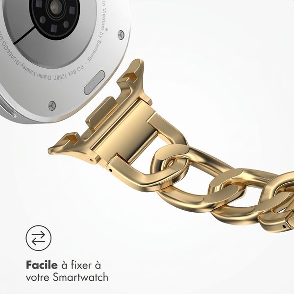 Selencia Bracelet Chain Samsung Galaxy Watch 9 (40/44mm) / Watch 8 (40/44mm) / Classic (46mm) - Doré