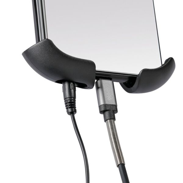 Lampa Support de téléphone Smart Flow pour scooter - Rotation à 360° - Fixation sur rétroviseur et pare-brise - Noir