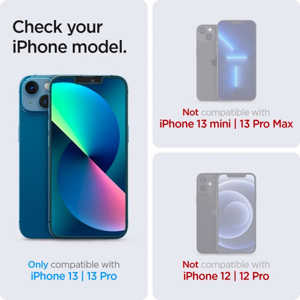 Spigen Protection d'écran en verre trempé GLAStR Privacy Applicator - lot de 2 Apple iPhone 13 / 13 Pro