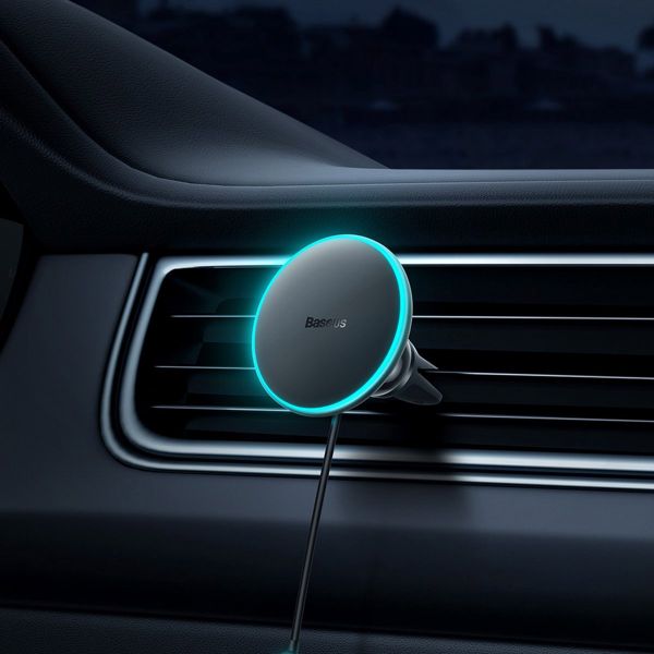 Baseus CW01 Magnetic Car mount - Support de téléphone de voiture - Grille de ventilation - Magnetique et MagSafe - Chargeur sans fil - Noir