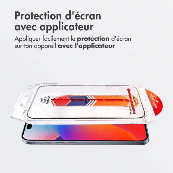 Accezz Protecteur d'écran en verre trempé + Applicateur Apple iPhone 17 Pro Max