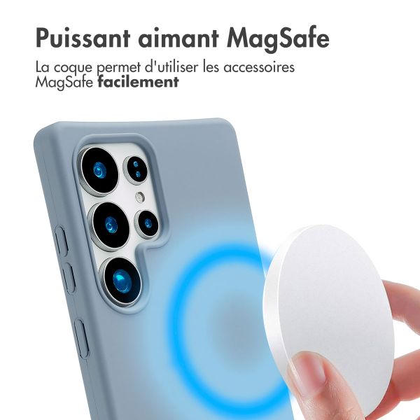 imoshion Coque arrière Color avec cordon amovible et MagSafe Samsung Galaxy S25 Ultra - Ash Blue
