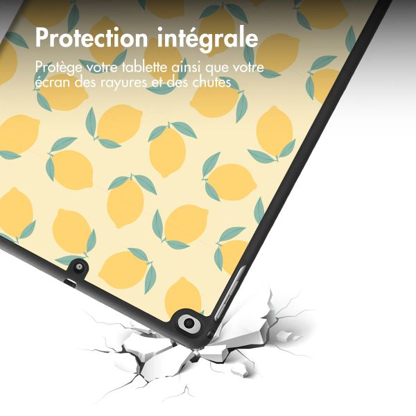 imoshion Coque tablette Design Trifold Apple iPad 6 (2018) 9.7 pouces / iPad 5 (2017) 9.7 pouces / Air 2 (2014)/Air 1 (2013) - Citrus Dream