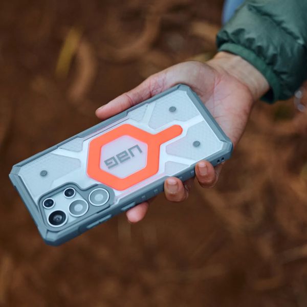UAG Coque Pathfinder MagSafe avec dragonne Samsung Galaxy S25 Ultra - Clear Lava