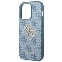 Guess Coque 4G Metal Logo Backcover Apple iPhone 14 Pro Max - Bleu