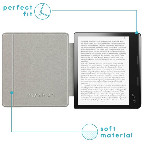 imoshion Étui de liseuse portefeuille Slim Hard Kobo Sage / Tolino Epos 3 - Bleu clair
