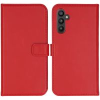 Selencia Étui portefeuille en cuir véritable Samsung Galaxy A34 (5G) - Rouge