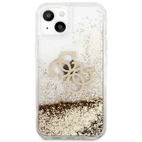 Guess Coque 4G Logo Liquid Glitter Apple iPhone 13 - Doré