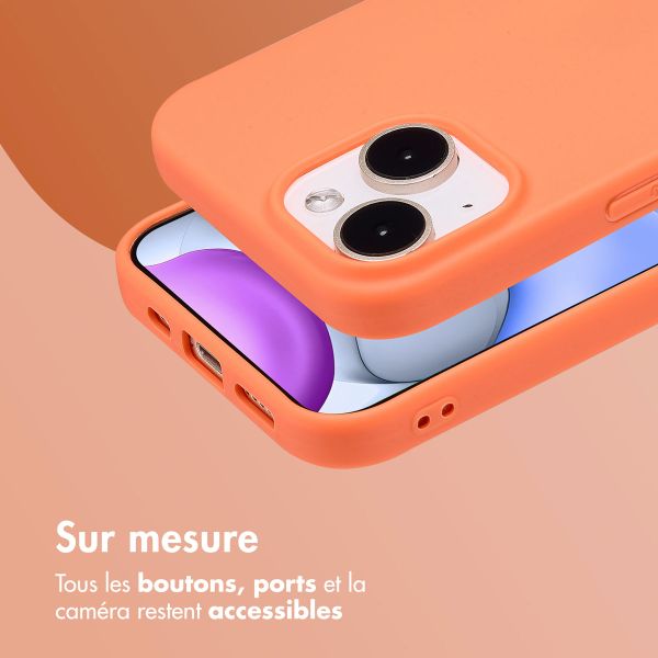 imoshion Coque Couleur Apple iPhone 15 - Apricot Crush Orange