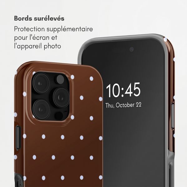 Selencia Coque arrière Vivid Apple iPhone 16 Pro Max - Happy Dots Chocolate