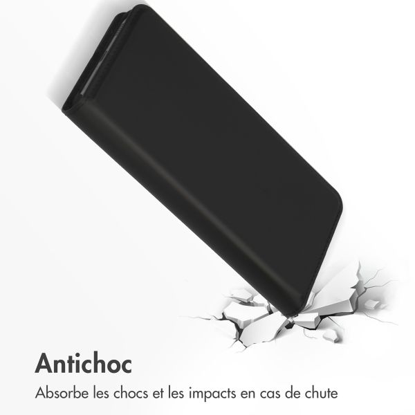Accezz Étui de télephone Slim Folio en cuir de qualité supérieure Samsung Galaxy S22 Plus - Noir