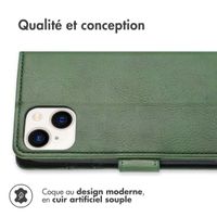 imoshion Étui de télephone portefeuille de luxe Apple iPhone 15 - Vert