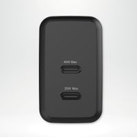 imoshion Adapteur secteur - Chargeur - 2x USB-C - Power Delivery - 40W - Noir