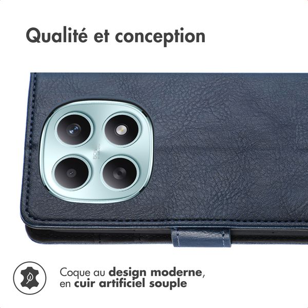imoshion Étui de télephone portefeuille de luxe Xiaomi Redmi Note 15 (5G) - Bleu foncé