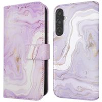 imoshion Étui de télephone portefeuille Design Samsung Galaxy A26 - Purple Marble