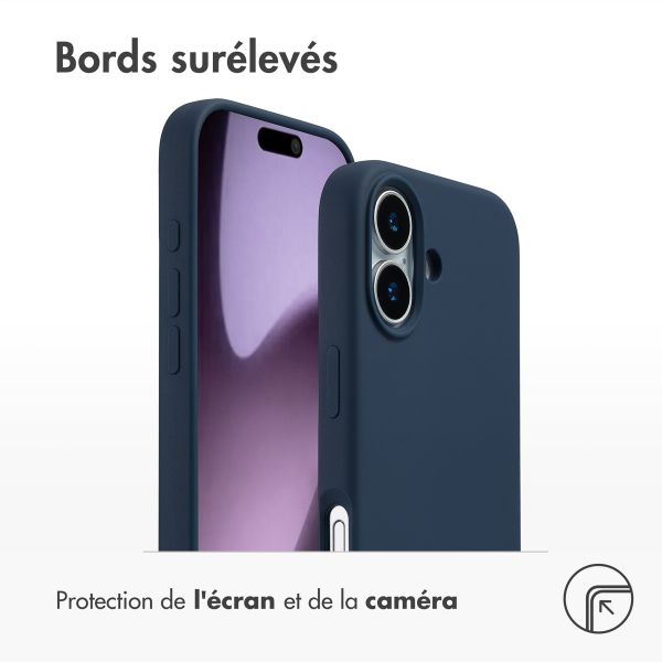 Accezz Coque Liquid Silicone avec MagSafe Apple iPhone 17 - Bleu foncé
