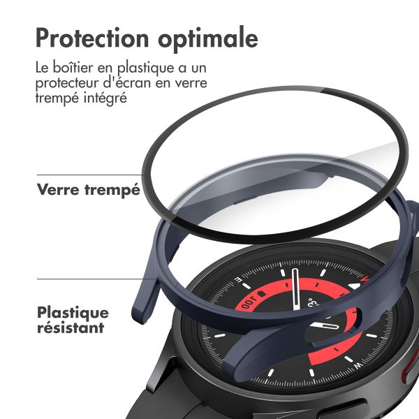 imoshion Coque rigide à couverture complète Samsung Galaxy Watch 4 - 44 mm - Bleu foncé