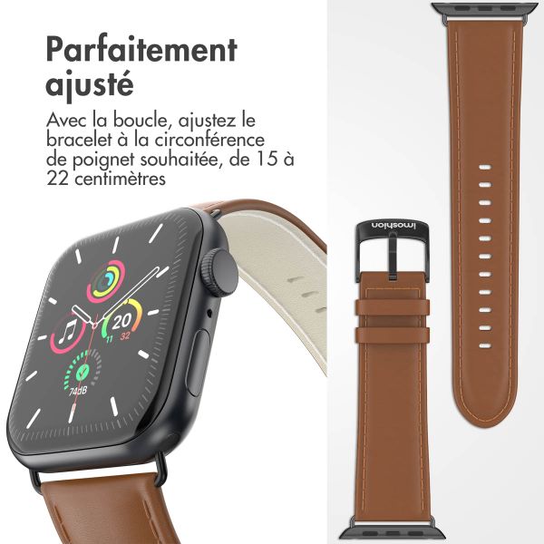 imoshion Bracelet Classic en cuir Apple Watch | 38/40/41/42 mm - Marron