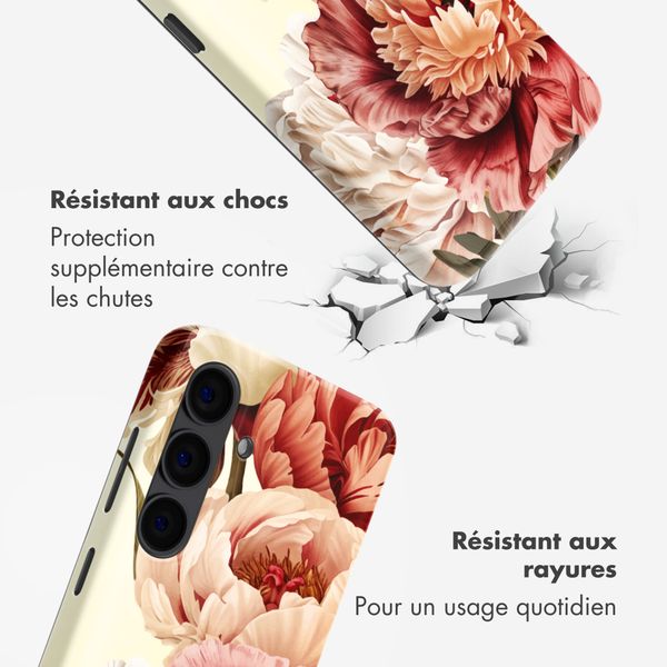 Selencia Coque arrière Vivid avec MagSafe Samsung Galaxy S24 - Vintage Peony