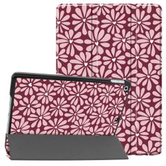 imoshion Coque tablette Design Trifold Apple iPad 9 (2021) 10.2 pouces / iPad 8 (2020) 10.2 pouces / iPad 7 (2019) 10.2 pouces - Bloom Love Blush