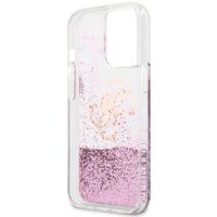 Guess Coque 4G Logo Liquid Glitter Apple iPhone 13 Pro Max - Rose