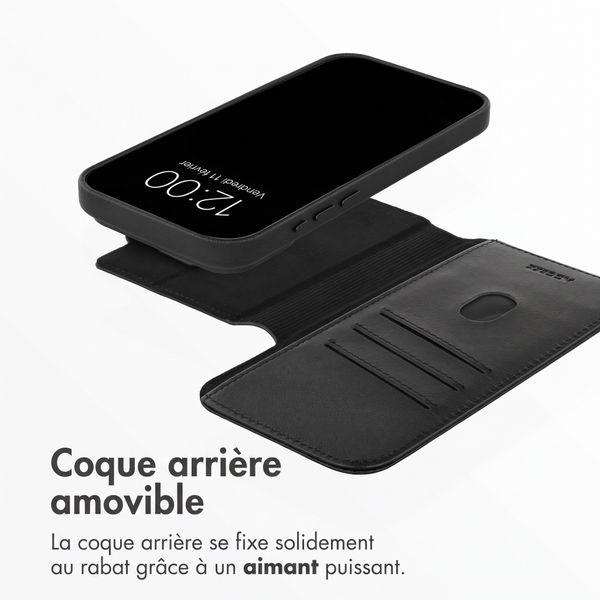 Accezz Étui de télephone portefeuille en cuir 2-en-1 avec MagSafe Apple iPhone 18 Pro Max / 17 Pro Max - Onyx Black