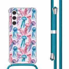 imoshion Coque Design avec cordon Samsung Galaxy A54 (5G) - Jellyfish Watercolor