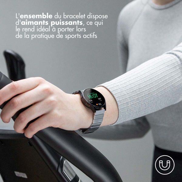 Selencia Bracelet magnétique en acier  - Connexion universelle 20 mm - Argent