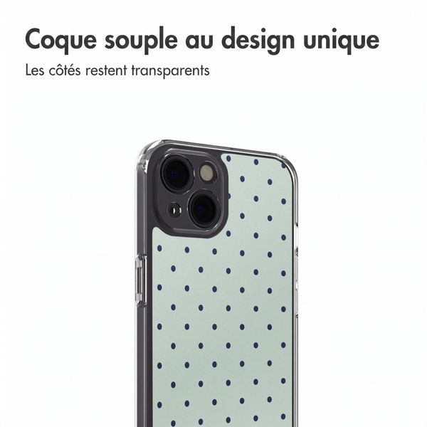imoshion Coque Design Apple iPhone 14 - Polka Dot Mintgroen