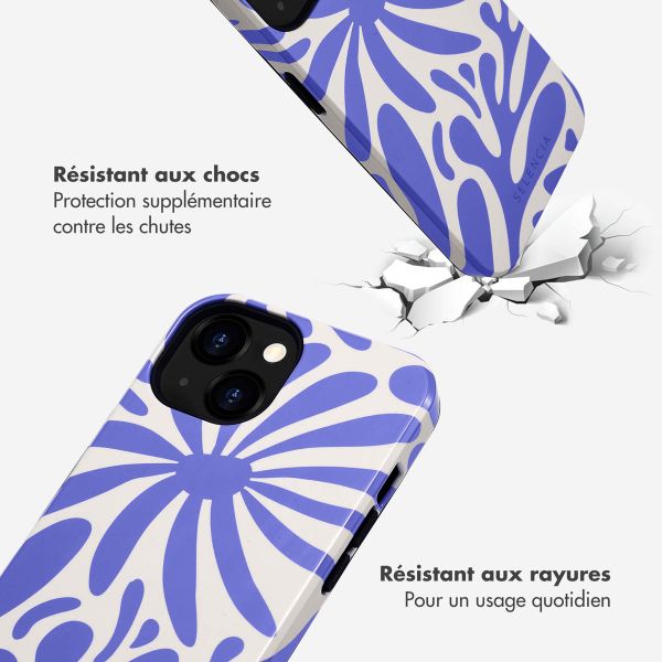 Selencia Coque arrière Vivid Apple iPhone 13 - Modern Bloom Sapphire Blue