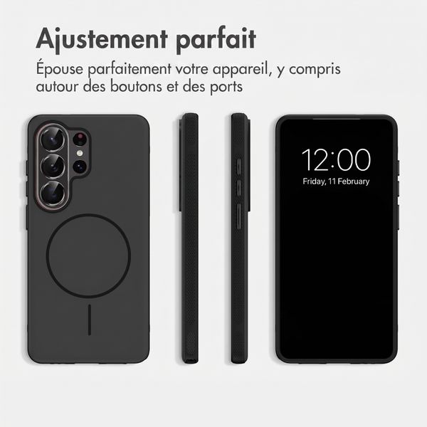 imoshion Coque arrière Color avec Thin MagSafe Ring Samsung Galaxy S26 Ultra - Noir