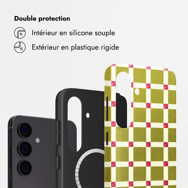 Selencia Coque arrière Vivid avec MagSafe Samsung Galaxy S24 - Check This Olive