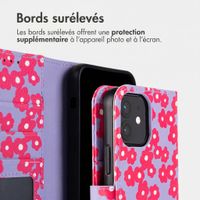 imoshion Étui de télephone portefeuille Design Apple iPhone 12 (Pro) - Dusty Rose Blossoms