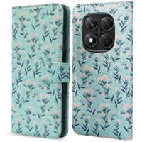 imoshion Étui de télephone portefeuille Design Xiaomi Redmi Note 14 Pro (5G) / 14 Pro Plus (5G) - Blue Flowers