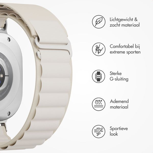 Accezz Bracelet en nylon Alpine Samsung Galaxy Watch Ultra 2 (2026) / Ultra (2024/2025) - Lumière stellaire