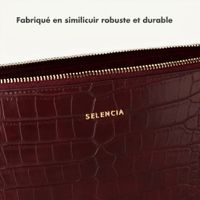 Selencia Pochette ordinateur Croco 14 pouces - Burgundy