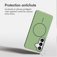 imoshion Coque arrière Color avec Thin MagSafe Ring Samsung Galaxy S25 / S24 - Vert foncé