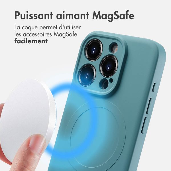 imoshion Coque Couleur avec MagSafe Apple iPhone 15 Pro - Smoke Green
