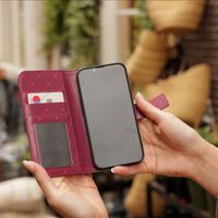 imoshion Étui de télephone portefeuille Design Apple iPhone 17 - Crush Check Coral Dust