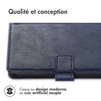 imoshion Étui de télephone portefeuille de luxe Samsung Galaxy S22 Ultra - Bleu foncé