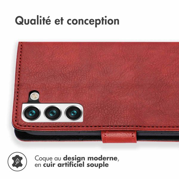 imoshion Étui de télephone portefeuille de luxe Samsung Galaxy S22 - Rouge