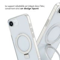 Accezz Coque Ring Stand avec MagSafe Apple iPhone 17e / 16e - Transparent