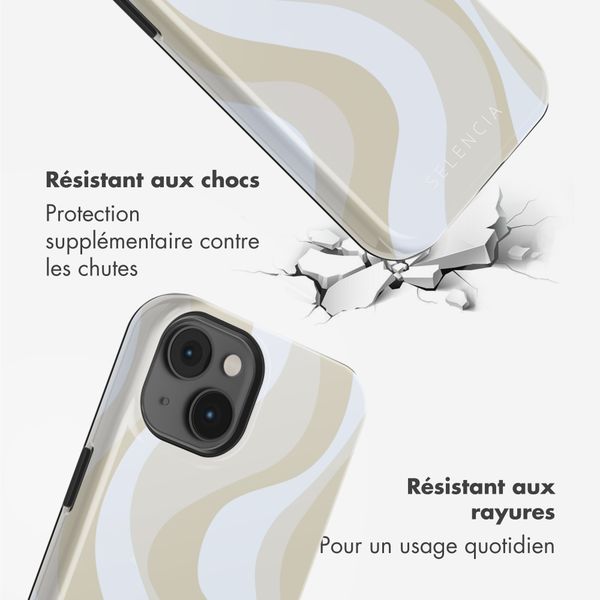 Selencia Coque arrière Vivid avec MagSafe Apple iPhone 14 - Desert Waves Beige