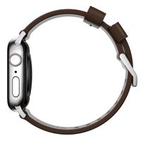 Nomad Bracelet moderne en cuir Apple Watch | 44/45/46/49 mm - Brown / Silver