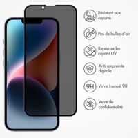 Accezz Protection d'écran en verre trempé Privacy Apple iPhone 17e / 16e / 14 / 13 / 13 Pro